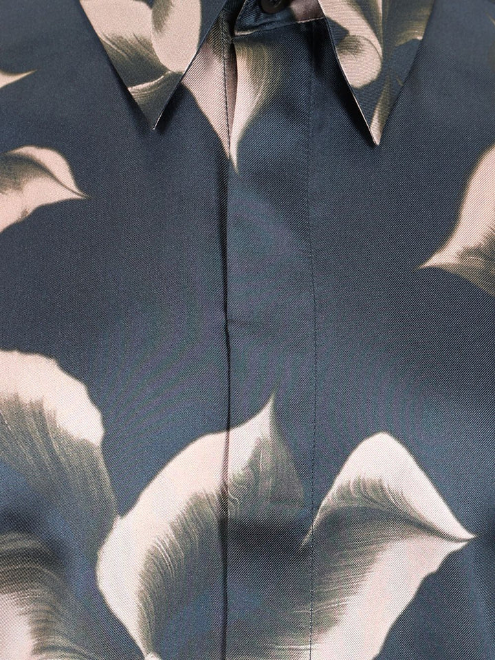 Dries Van Noten Carviesprinted Silk Shirt Shirts - Blue | a27ccd1a6b0cbbe262749aa007f2a71f8d452adb