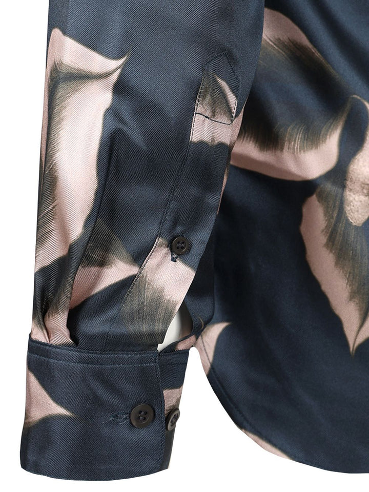 Dries Van Noten Carviesprinted Silk Shirt Shirts - Blue | 8ac67c6a666479c78da9f33931b7779dbe34c4d2