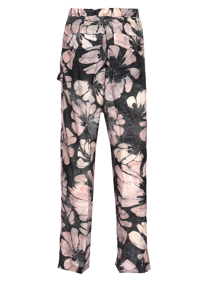 Dries Van Noten Flower Print Pants Trousers - Multicolor | 8cbd09c13ed2b2e28424fcf1892f553c1e46d065