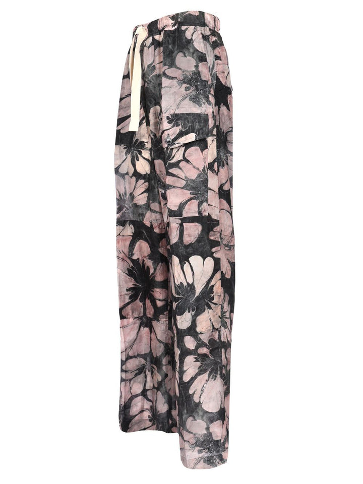 Dries Van Noten Flower Print Pants Trousers - Multicolor | f961b21da09bcc6d58e00a73c40a269bf0ba2d2b
