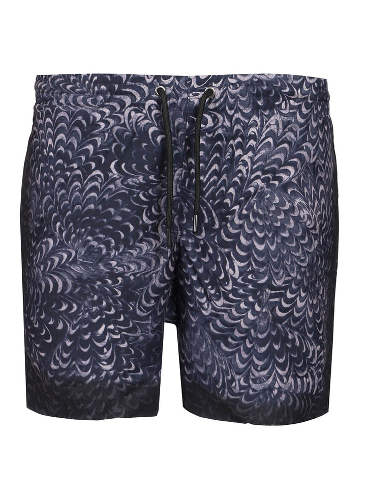Dries Van Noten Printed Swim Shorts Swimwear - Blue | f8fef69a615430ccb85bd0b235e8de8bc509980a