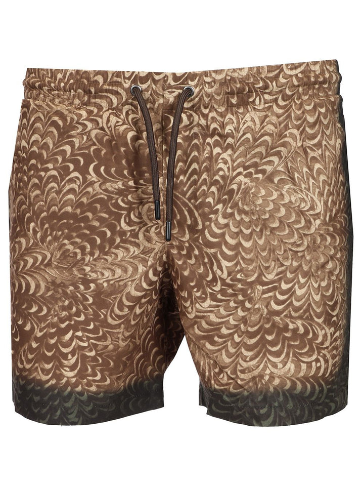 Dries Van Noten Printed Swim Shorts Swimwear - Beige | 2ded0c3b84a4bb6dca69d398e321ae909bae4e7d