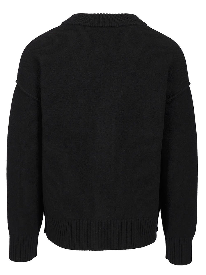 Ami Wool Cardigan Knitwear - Black | 060f951ca11701feda3357431c05ca5c2f46df2c