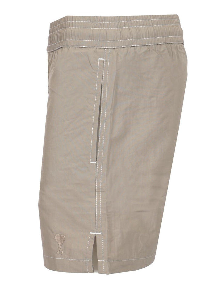 Ami Swim Shorts Trousers - Grey | 61487d4c4837a44932ccc692ec8476bd7c66d7fe