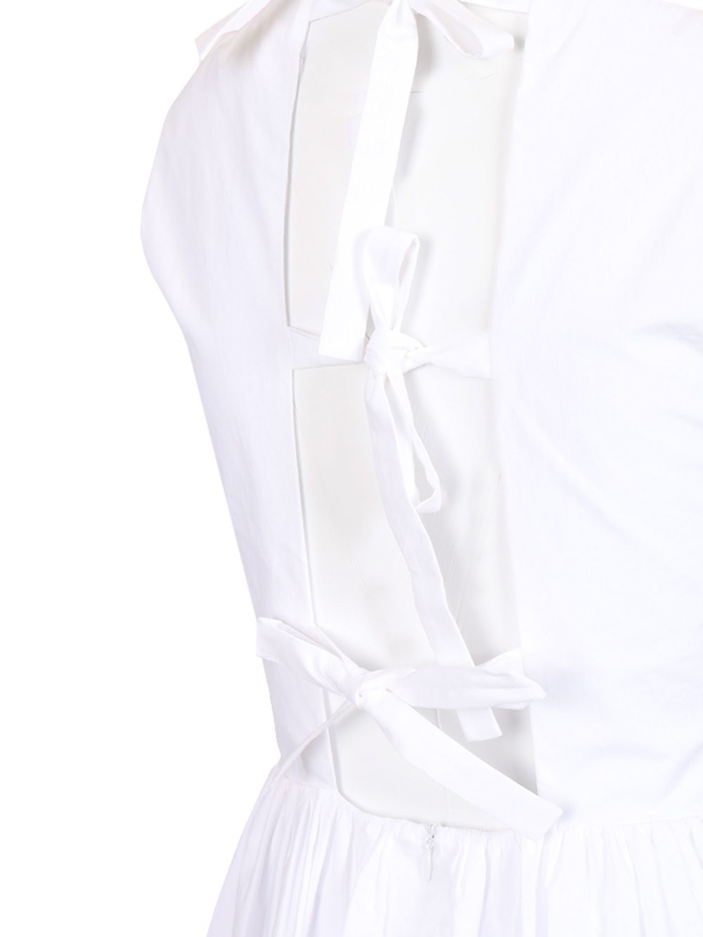 Matteau Midi Dress With Open Back Dresses - White | bef94a52c411bf8dd3beee3f523bc6f48095d69f