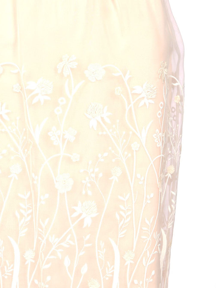P.A.R.O.S.H. Embroidered Longuette Skirt Skirts - White | eb13601b54c4d292f10c3e0c77dab3878a681120