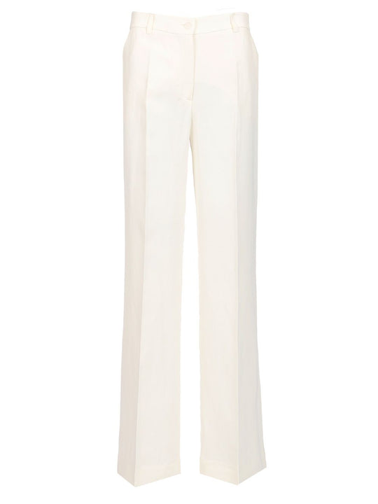 Wide Leg Trousers White