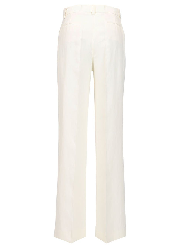 P.A.R.O.S.H. Wide Leg Trousers - White | a4efdd90c321691fee08c6139e7794b0133b93a3