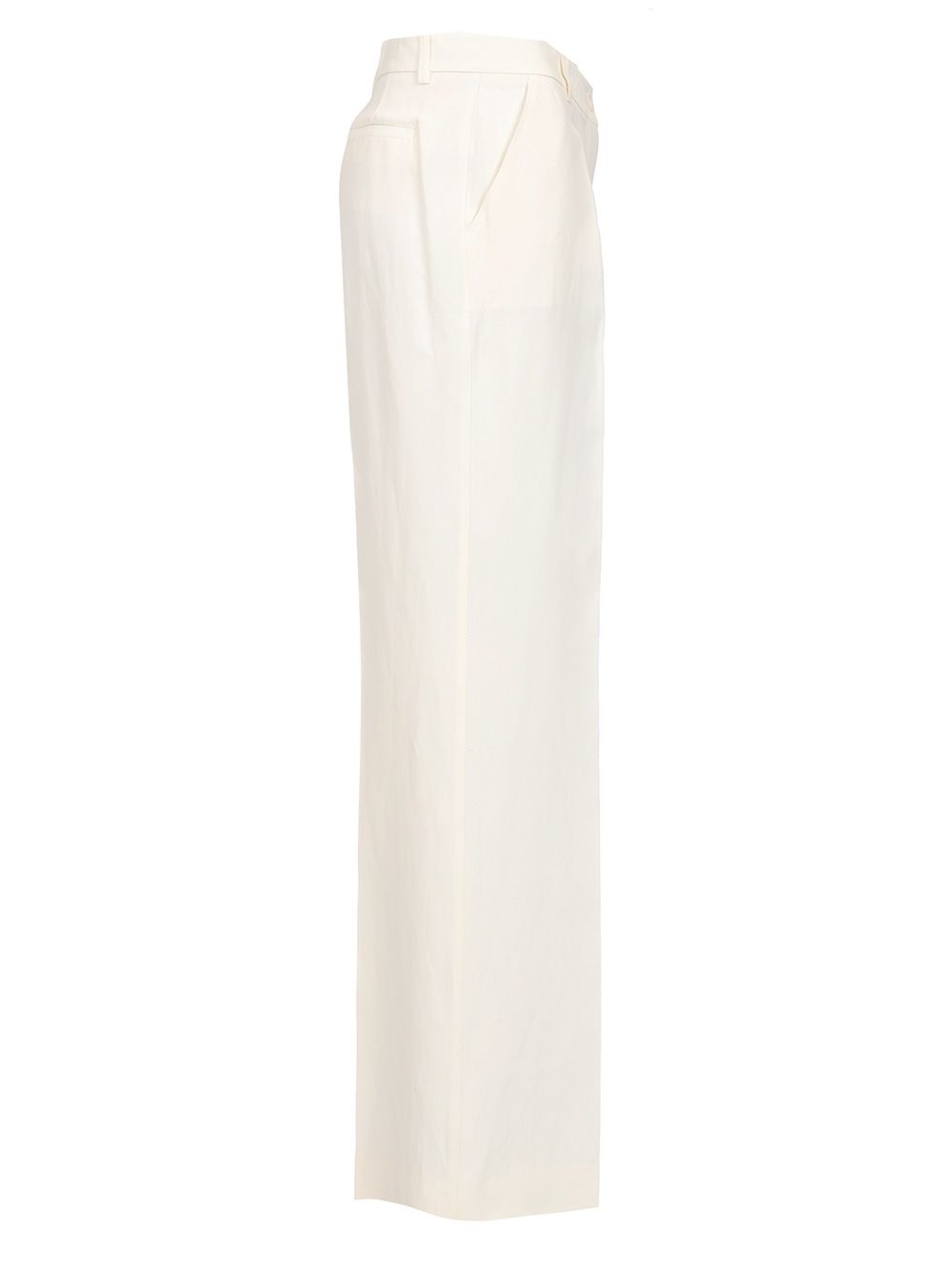 P.A.R.O.S.H. Wide Leg Trousers - White | 1646f49a385839083e7d1f08eb1304dfabf8d5f1