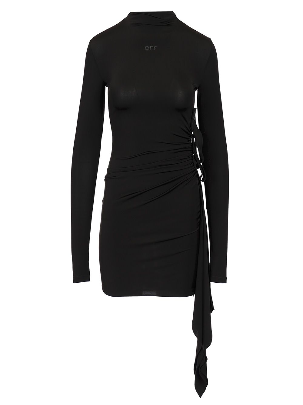 Off-White Sec Skin Draped Mini Dress Ls Black - Bl Dresses - Black | 9862e673e0ac1e298a7f245ff7bb96c870d6bc5d