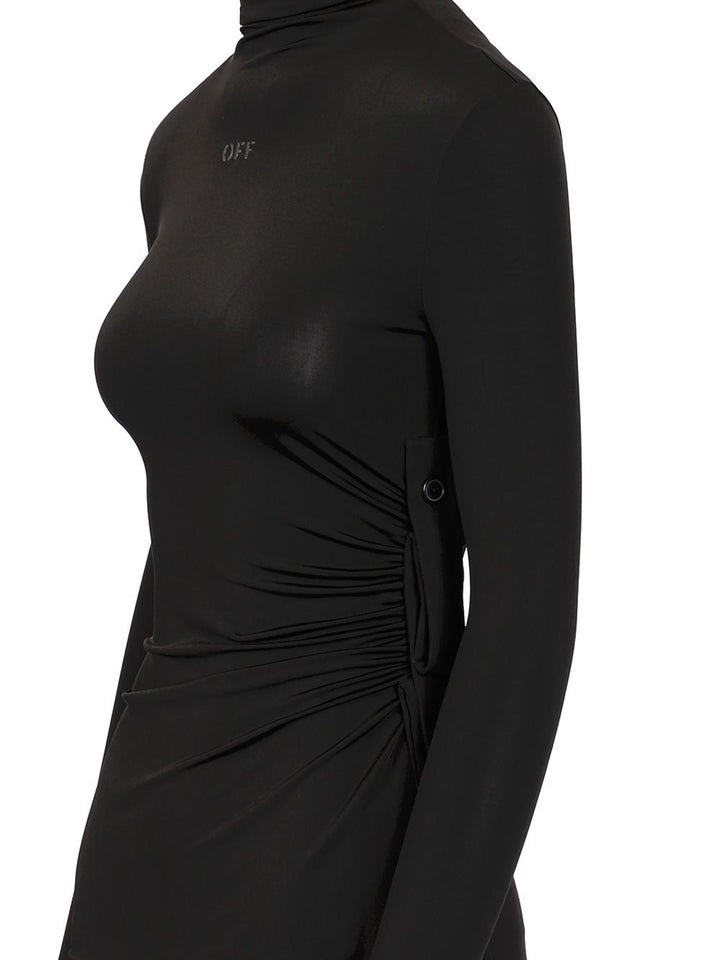 Off-White Long Sleeve Draped Top Tops - Black | db9599a88b261004f28763f434113dbc52ba1ab1