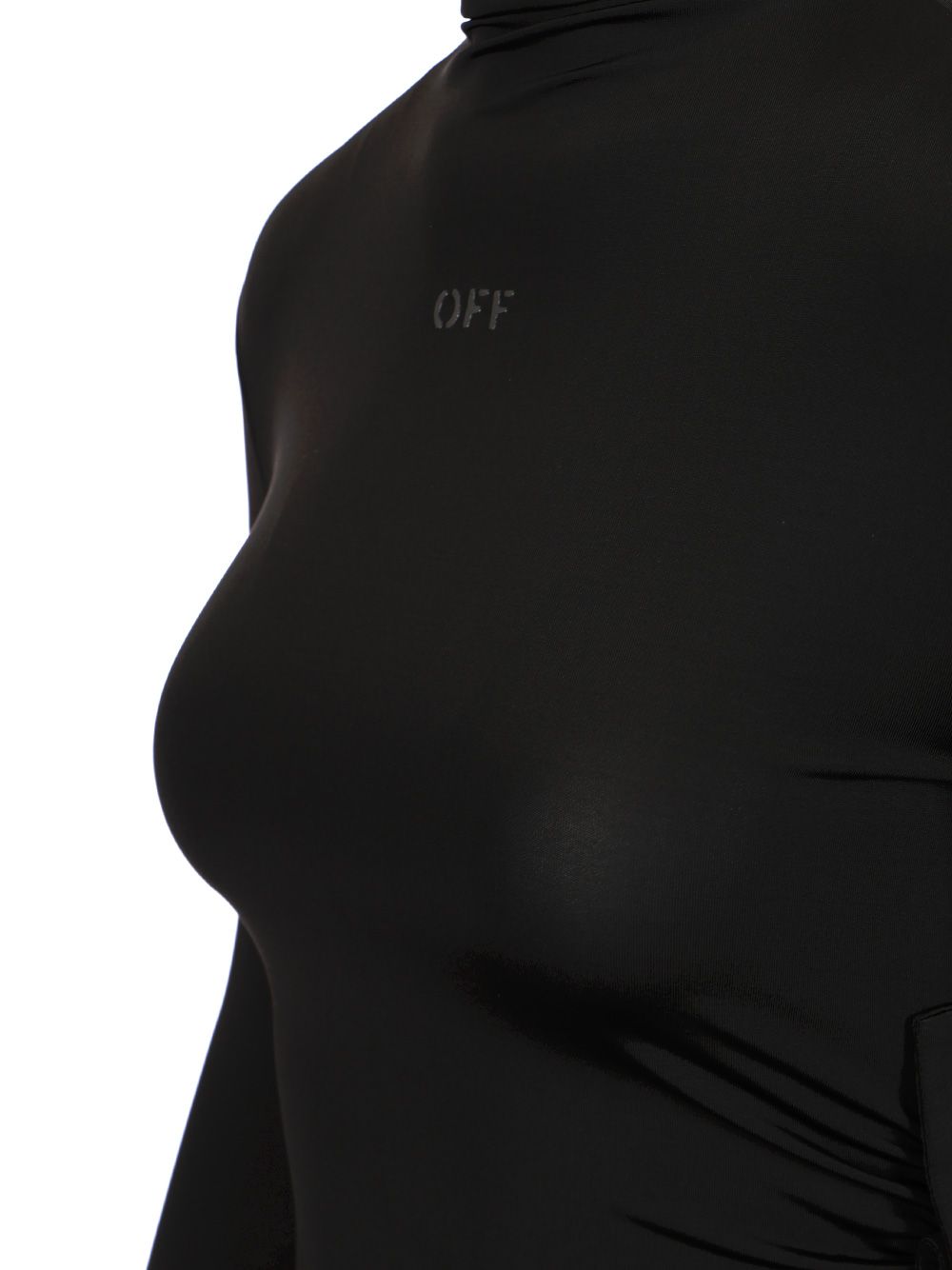 Off-White Long Sleeve Draped Top Tops - Black | 26694aa6c7f79aad0490d7711a44099dfde30f75