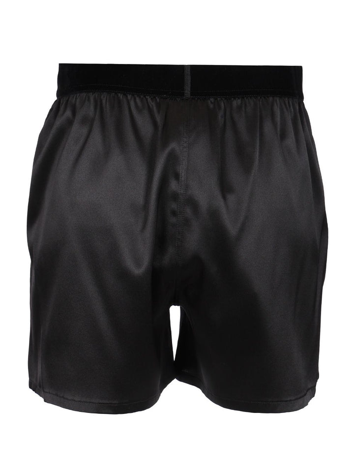 Tom Ford Boxer Shorts In Silk Satin Trousers - Black | cdeab9c438ee4cadfed770d85989fdd8ef989953