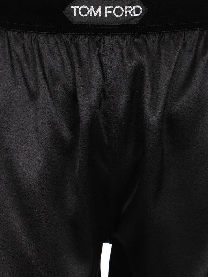 Tom Ford Boxer Shorts In Silk Satin Trousers - Black | 2351bb0f7241e5b2db0680231880ab7b91cacee8