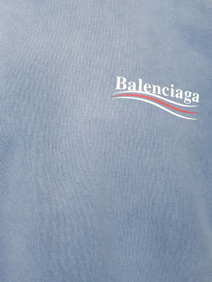 Balenciaga Political Campaign T-Shirt - Blue | a2c5e4a613410e4d9be65c954093c82216f70392