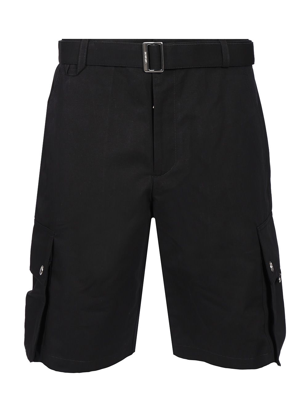 Jacquemus Cargo Bermuda With Belt Trousers - Black | 1dd3d23a806adfe5420ac4b81a62436efa472e79