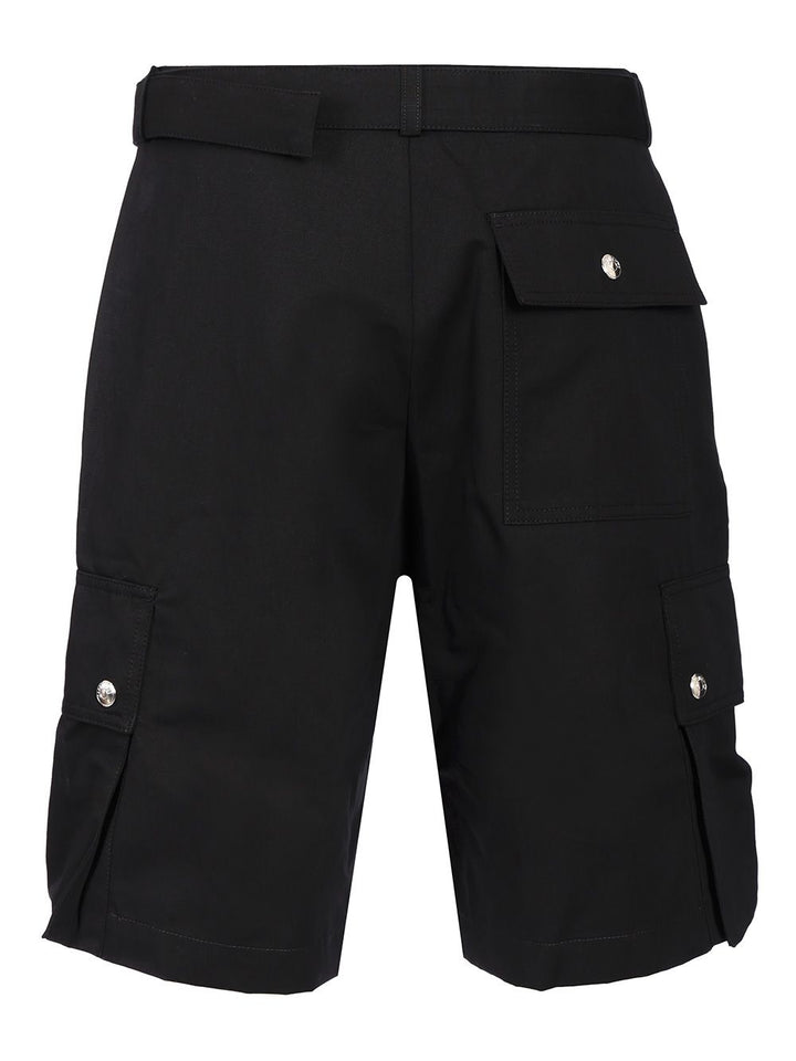 Jacquemus Cargo Bermuda With Belt Trousers - Black | 658e350310a0cc871d26cedd15fb25ef9e314505