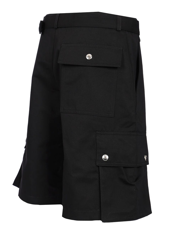 Jacquemus Cargo Bermuda With Belt Trousers - Black | ed893a81f4b247e097bc33e32d01bf18dab515e9