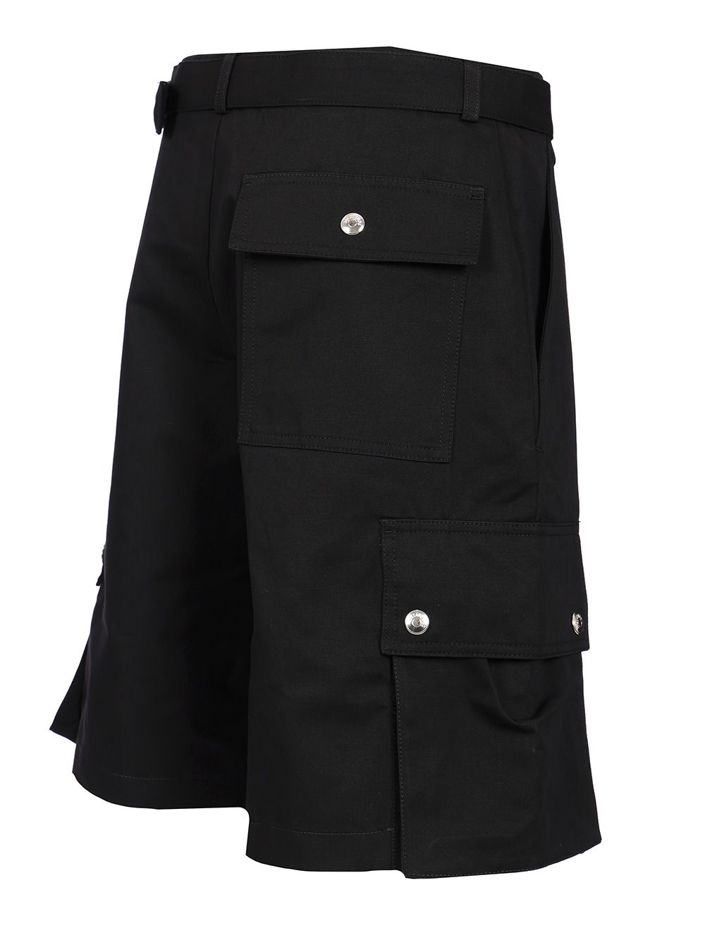 Jacquemus Cargo Bermuda With Belt Trousers - Black | ed893a81f4b247e097bc33e32d01bf18dab515e9