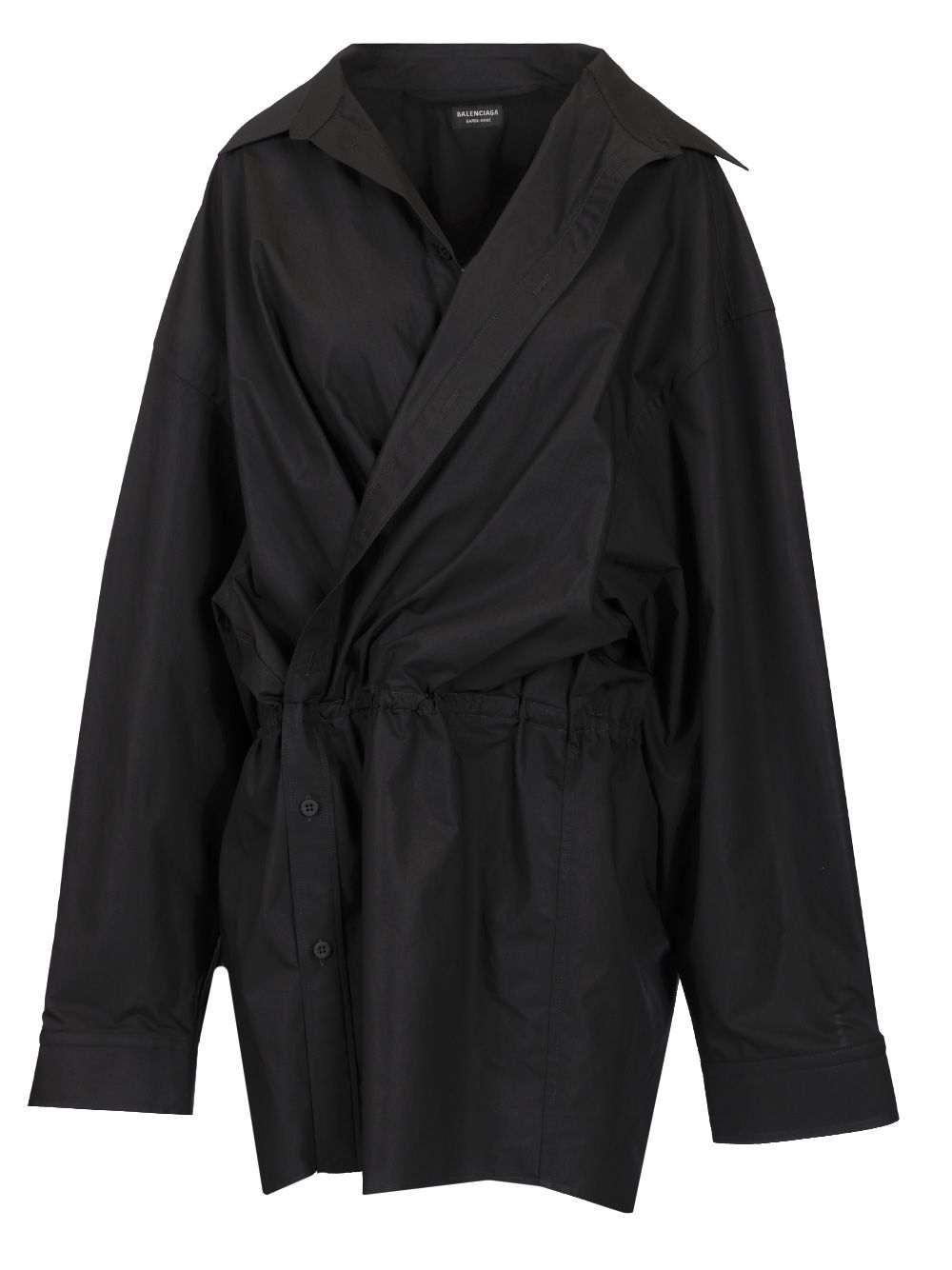 Balenciaga Poplin Shirt Dress Dresses - Black | d0e05fae58832999ce540d03cafbefa577c98ce2