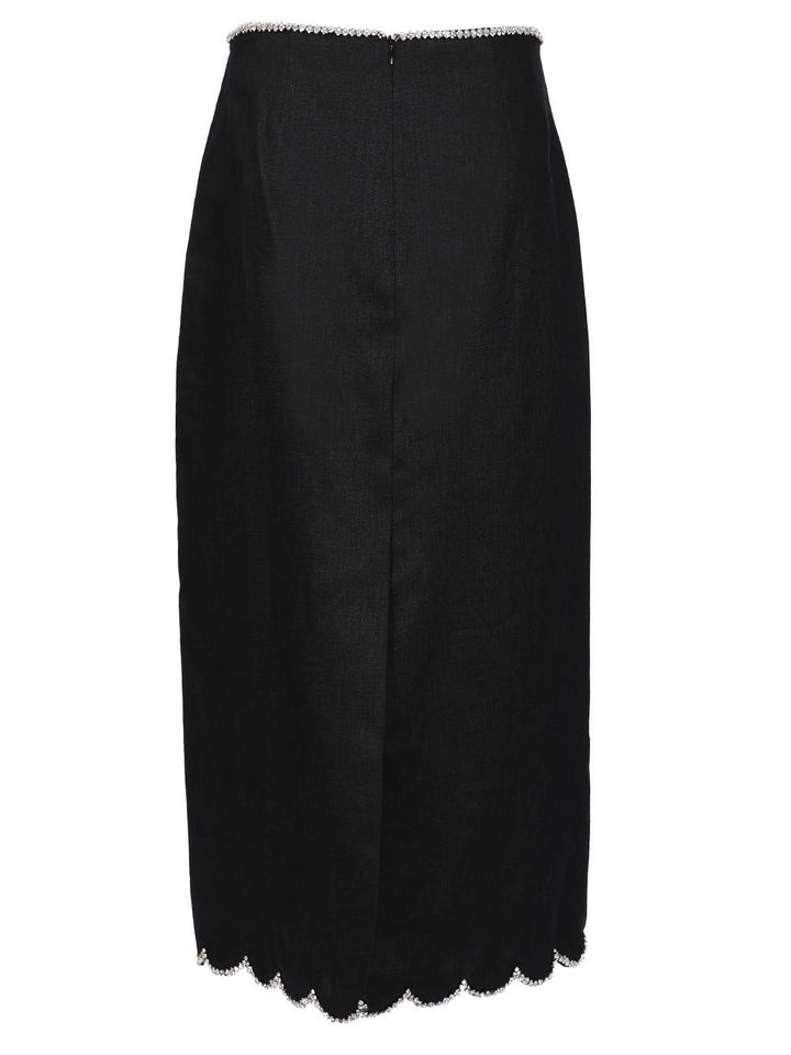 Zimmermann Crush Skirts - Black | fecc656b44543da05054ffaa70a9cfb2fa6cd257