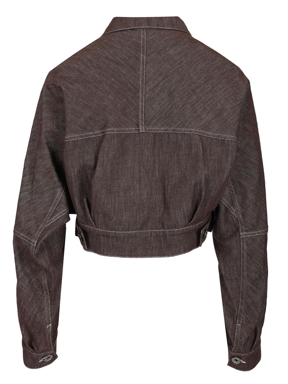 Brunello Cucinelli Cropped Denim Jacket Coats - Brown | 6b5ce7a35b03ed634e5f0634de79aae32973c29e