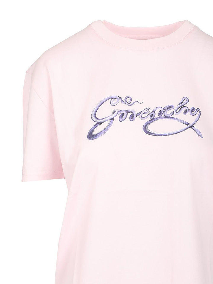 Givenchy With Printed Logo T-Shirt - Rose | bd7c13e8eec825cbbd4412f8dfbf2b564784265c