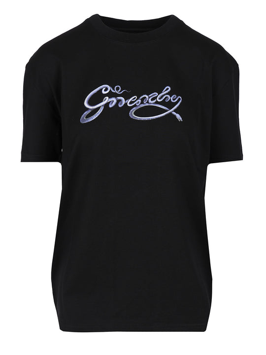 With Printed Logo T-Shirt Black