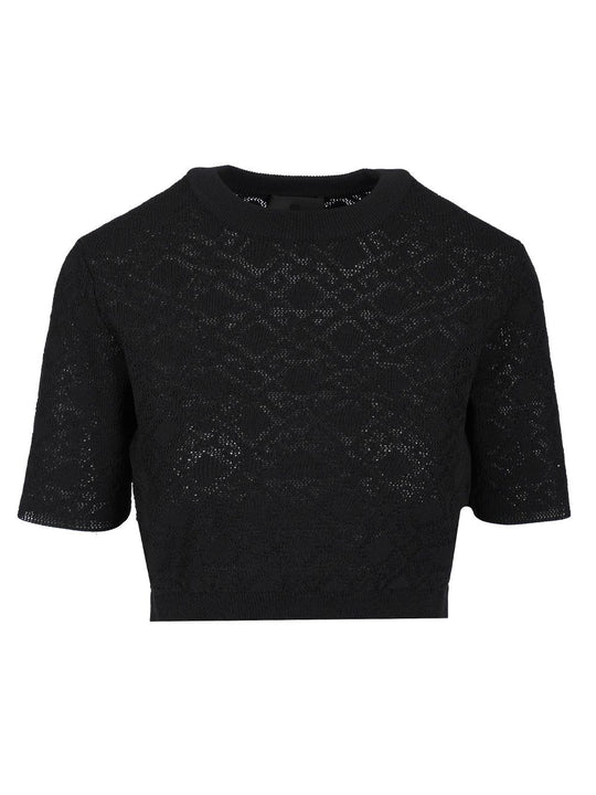 Crop Sweater Knitwear Black