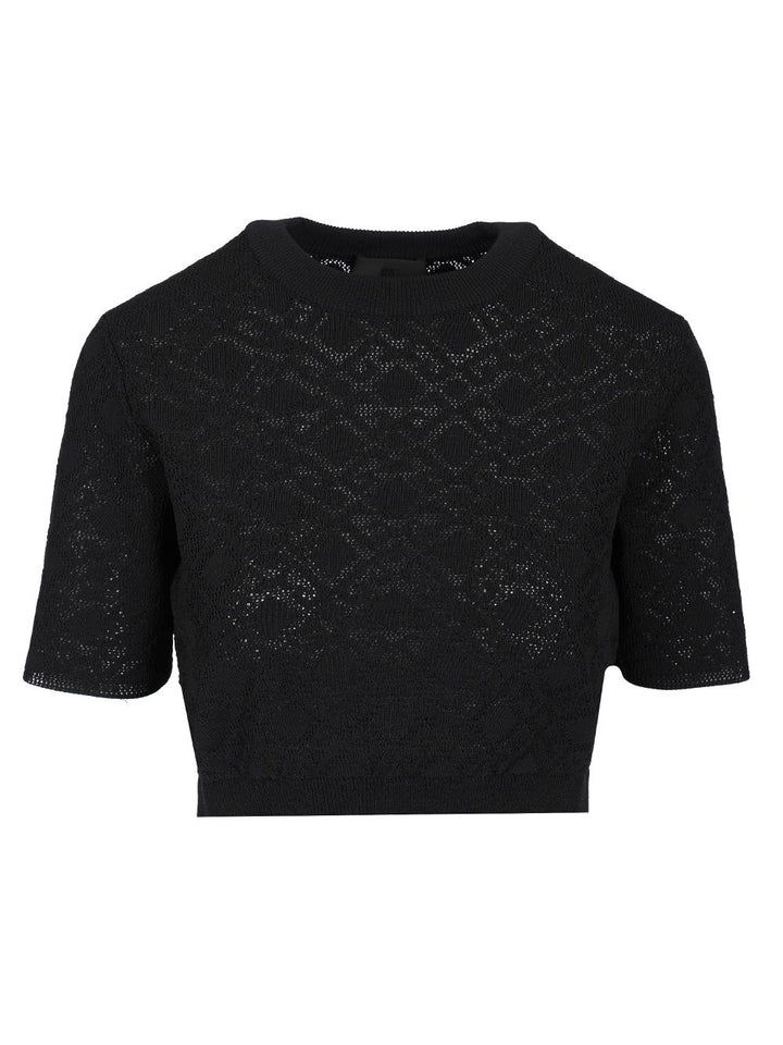 Givenchy Crop Sweater Knitwear - Black | 7f081ac5b08757e08b1db7ade8d246e19943fafa