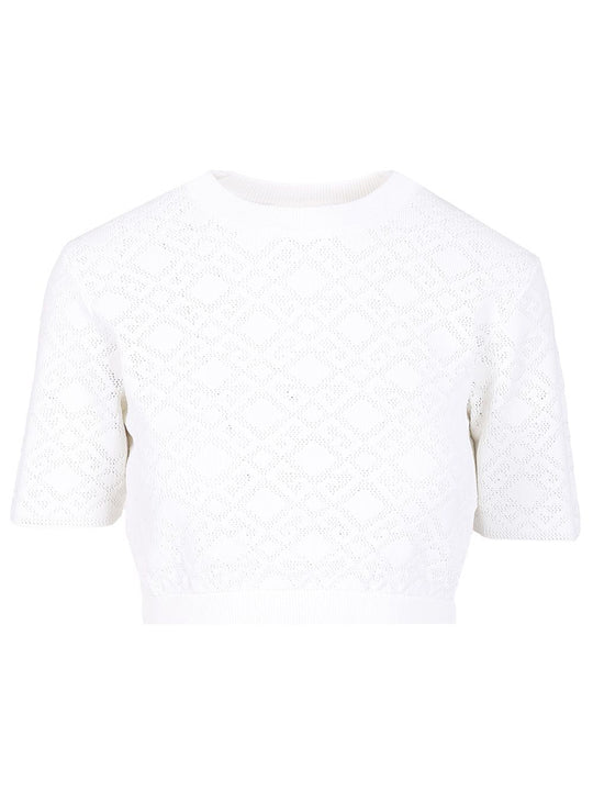 Crop Sweater Knitwear White