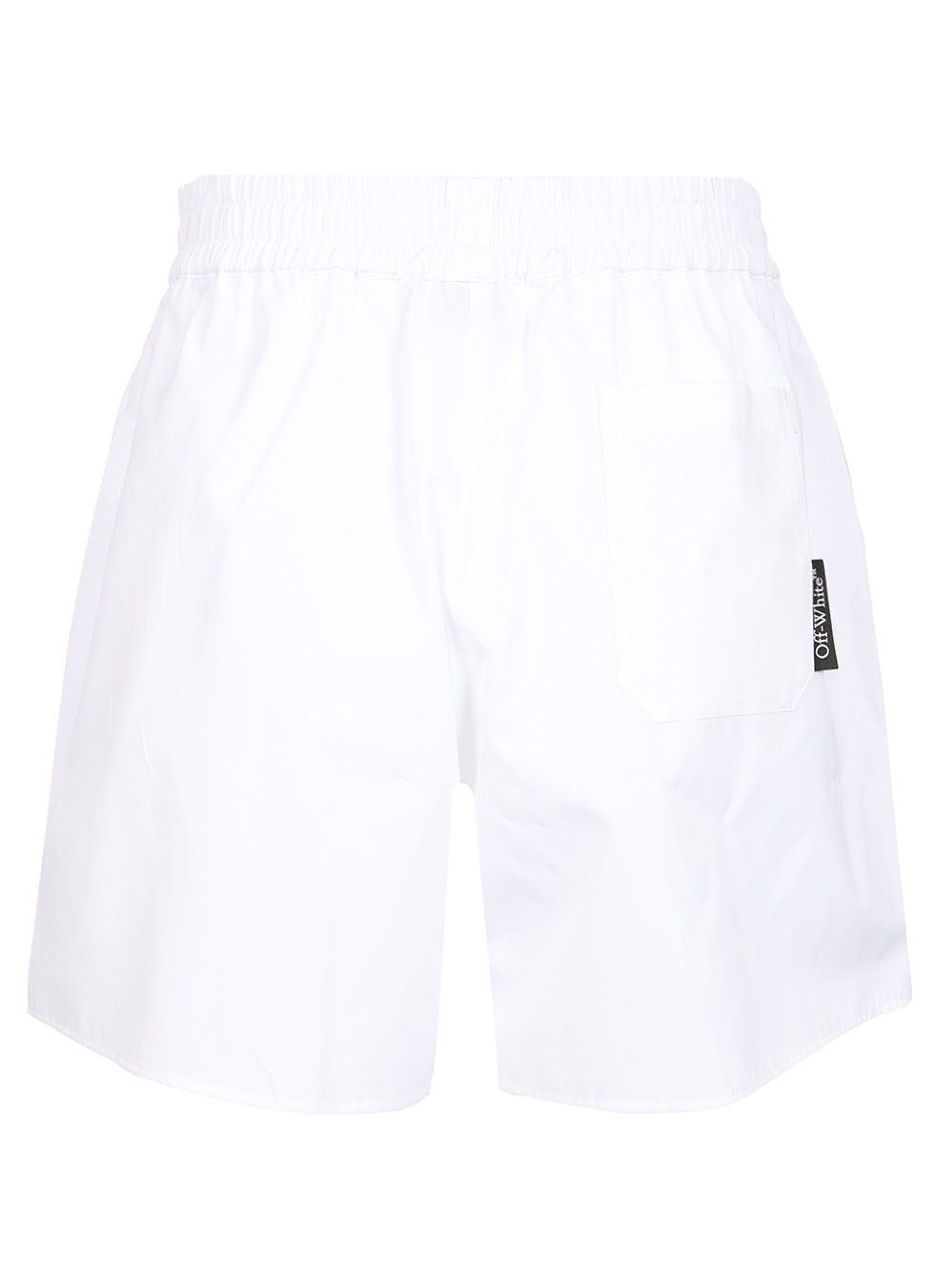 Off-White Popeline Shorts Trousers - White | 519158386a033faab585600779ef17388ec7e080