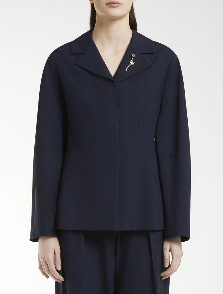 Emily Ratajkowski X Marella The Rounded Blazer Jackets - Blue | 8d95ef8eb6d824ec9f801313d9aad92b6fe38b46