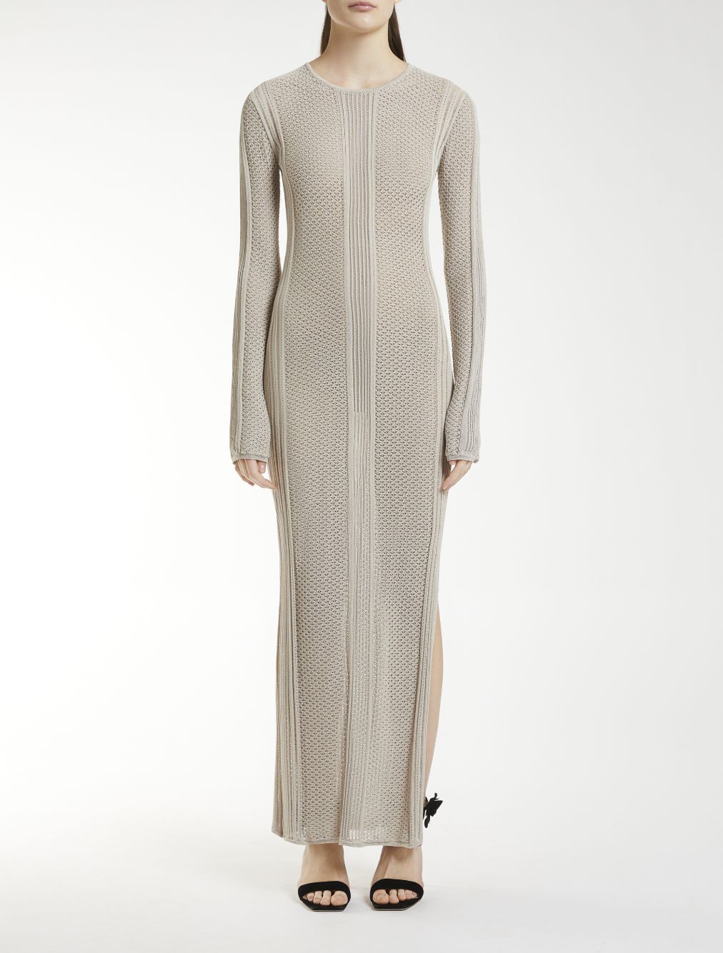 Emily Ratajkowski X Marella Open-Knit Dress Dresses - Beige | 7eba6cbf1d37d2fbf19f755141afbf13f7ace167