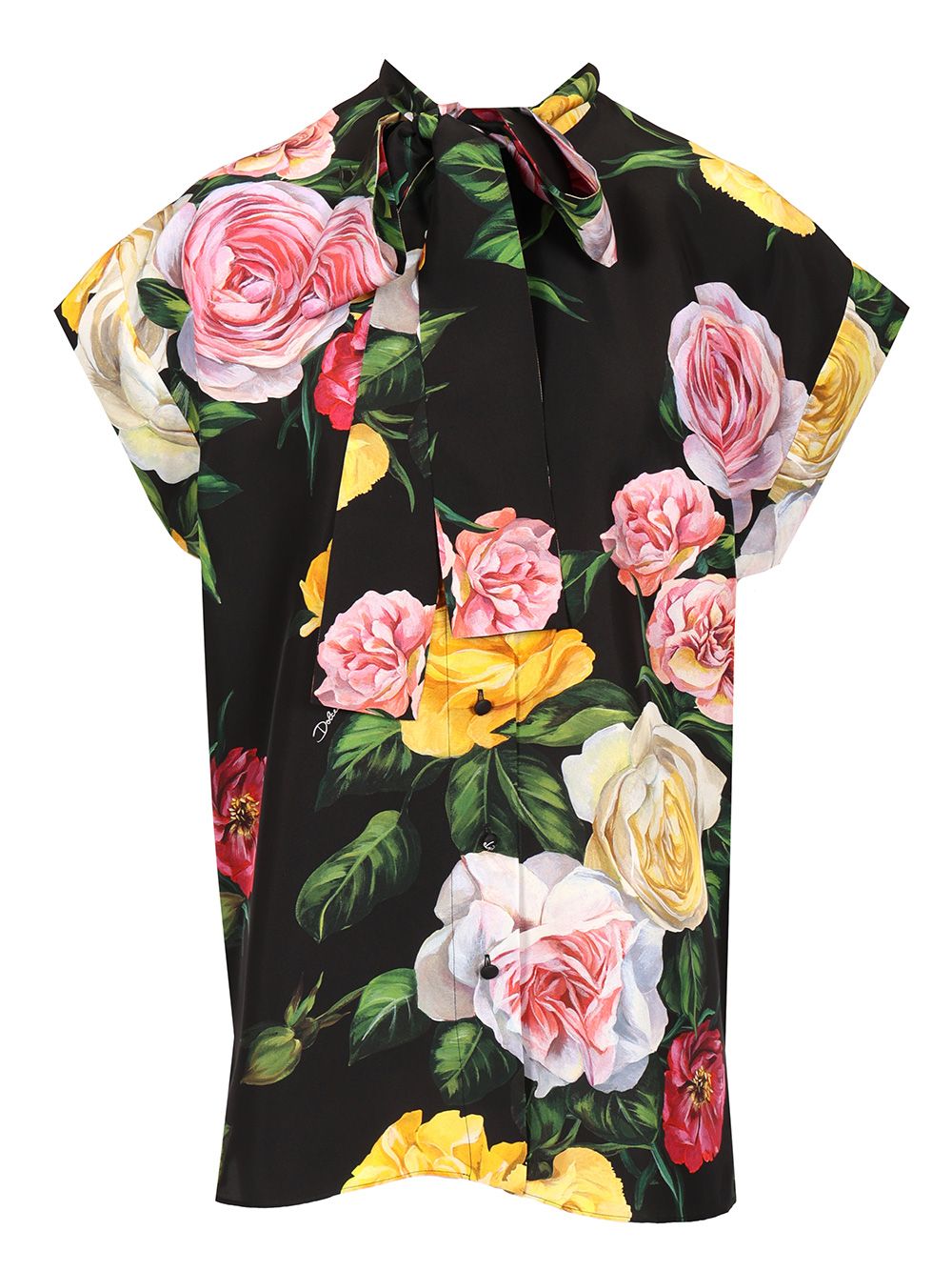 Dolce & Gabbana Peony Print Silk Shirt Shirts - Multicolor | 491324f8f9deba6c4f09e7aeb32c34e43d19614f