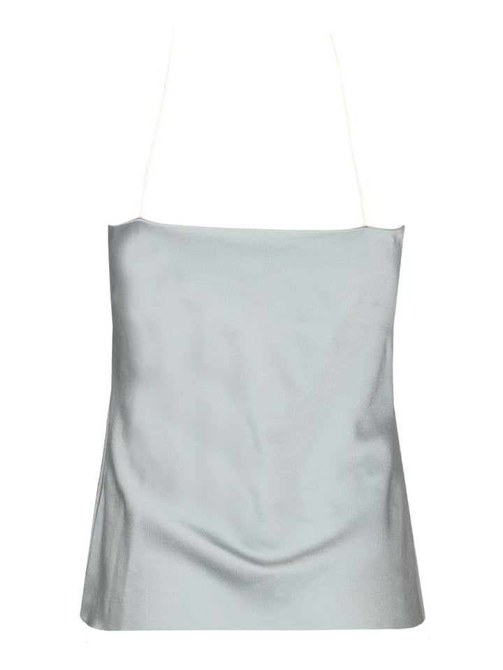Chloe' Silk An Lace Tank Top Tops - Light blue | 4fbd7dae65487539f8e7a3f23a02b3e0b3bbbeb2