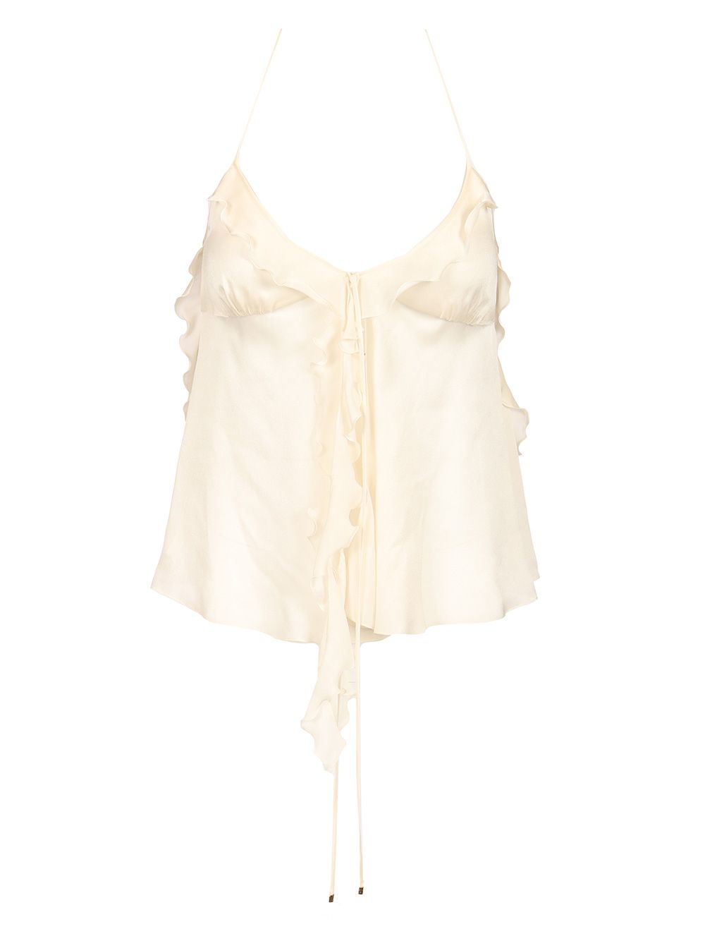 Chloe' Voile Tank Top Tops - White | 4f294532975c338ee1d95cb92a7cadf181cf089e