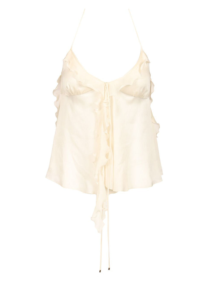 Chloe' Voile Tank Top Tops - White | 4f294532975c338ee1d95cb92a7cadf181cf089e