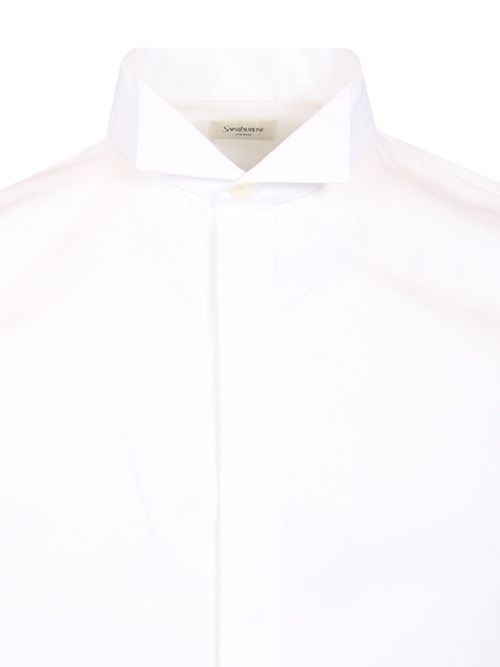 Saint Laurent Shirt With Wing Collar Shirts - White | a930ceb6eaff258584546677f4f7730c26fd93e3