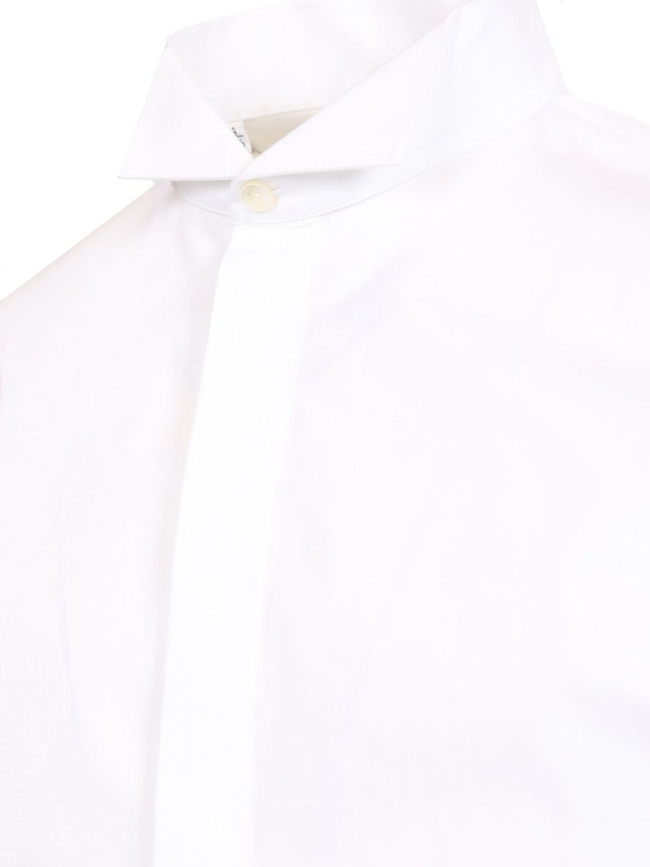 Saint Laurent Shirt With Wing Collar Shirts - White | d6d93c7dba98dd5f85edafd1df4cc1e315f7a879