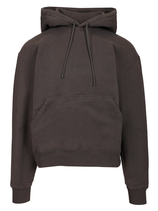 Saint Laurent Hoodie Sweatshirts Grey