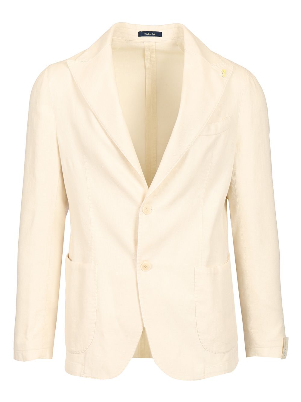 Guarinucci Cotton Linen Blazer Jackets - White | adca434dfd9bbb4fb222f53bd78d771f5946dac6