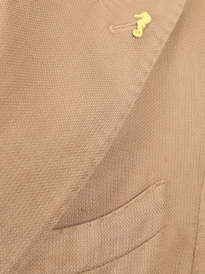 Guarinucci Cotton Linen Blazer Jackets - Beige | f1b746f16bc1b487a26deb4e3a2a8dcd4298c518
