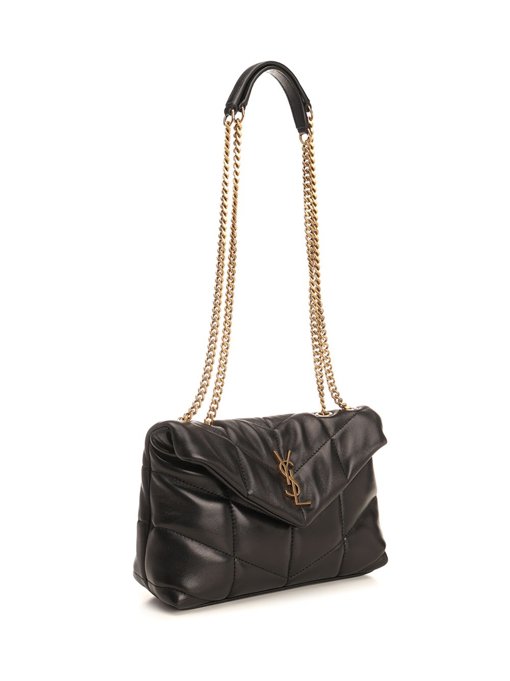 Saint Laurent Puffer Ysl Mini Bag Monogram Gold Chain Light Musk Small leather goods - Green | 46b06f86a6cd4f9a6ae418430694d40dba9abe5a