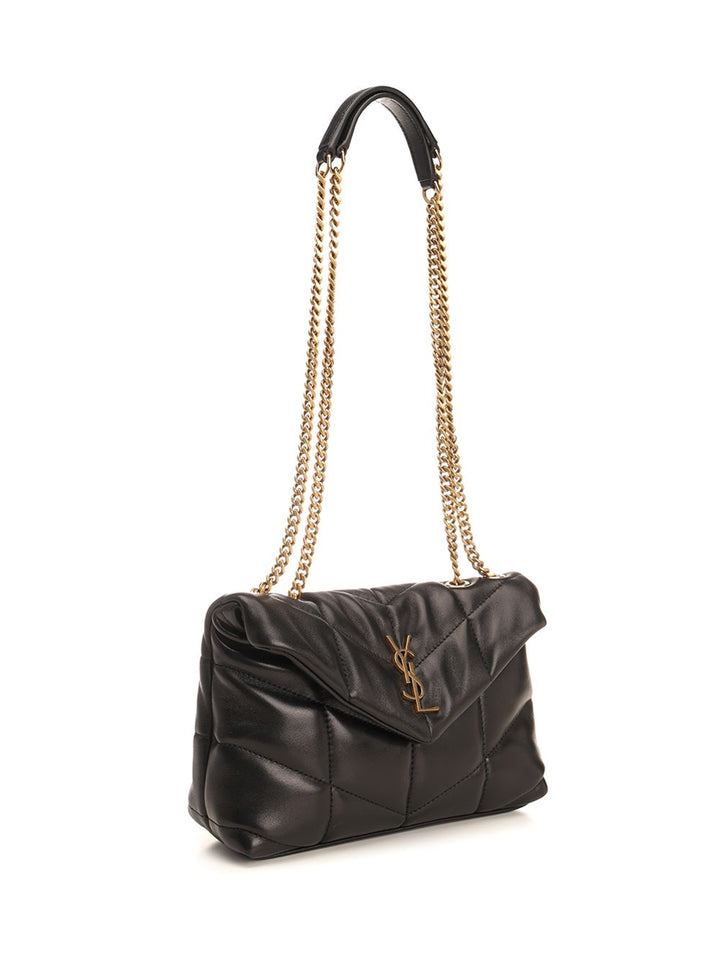 Saint Laurent Puffer Ysl Mini Bag Monogram Gold Chain Light Musk Small leather goods - Green | 46b06f86a6cd4f9a6ae418430694d40dba9abe5a