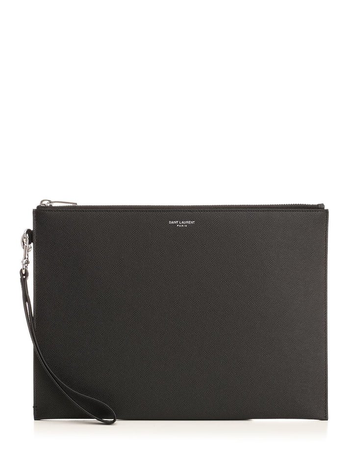 Saint Laurent Zip-Around Tablet Holder Small leather goods - Black | f57c4e13561b9ee5aea0e193342eea0eb9c9d407