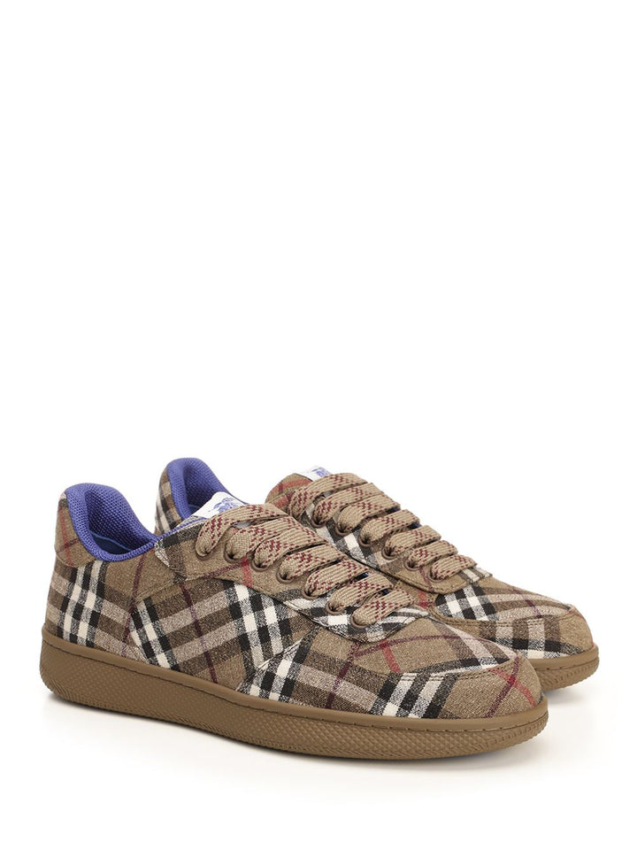 Burberry Terrace Check Sneakers - Beige | 4469817b3f512b52580633af106874586719701f