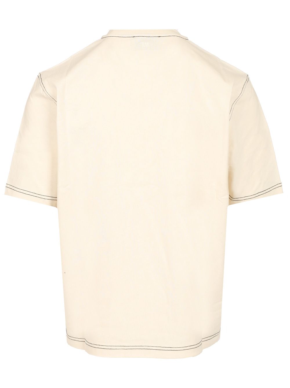 Ami Cotton Jersey T-Shirt - Beige | 1e418d1fd4fd713f5b33d5a440e9083eb128eaab