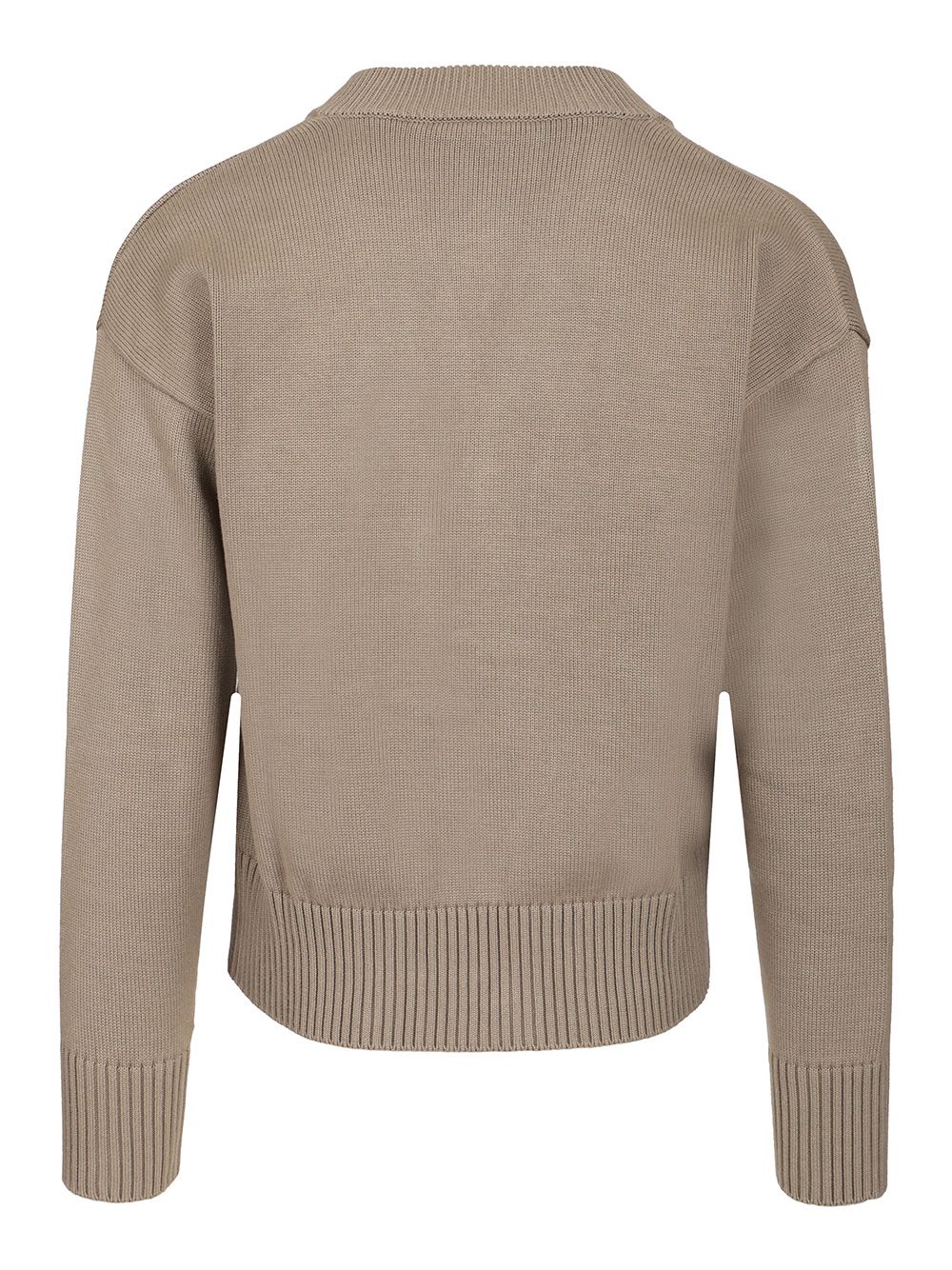 Ami Ribbed Cardigan Knitwear - Grey | 6d4566747797ffb0b7d164307c1eb72c171d8d52