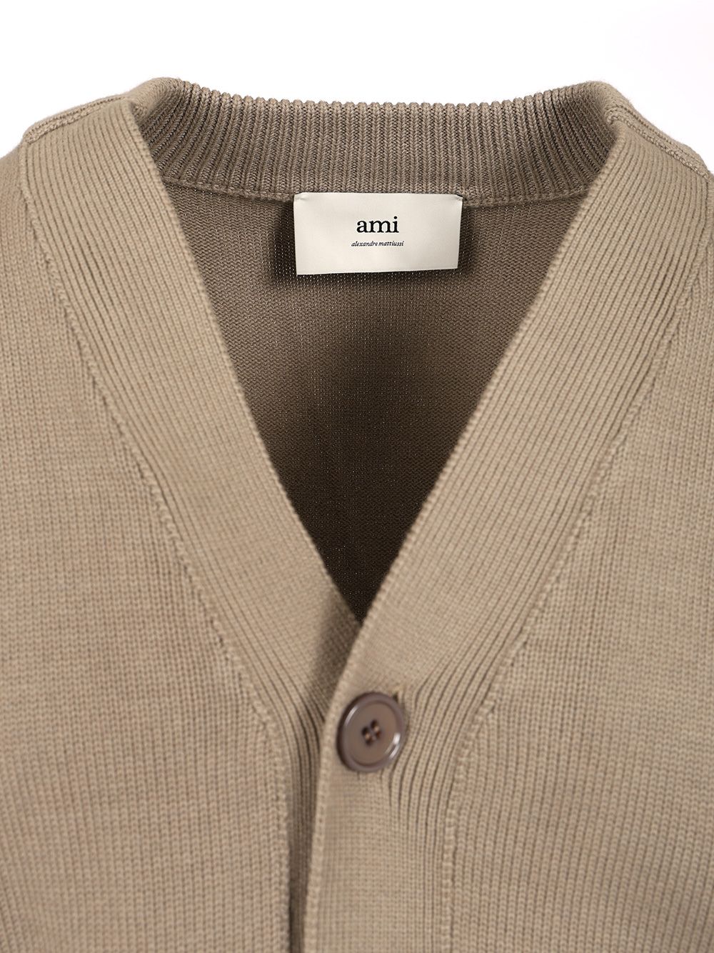Ami Ribbed Cardigan Knitwear - Grey | 81d980b3dfd5d7994b9126c69e0f39b808609a3b